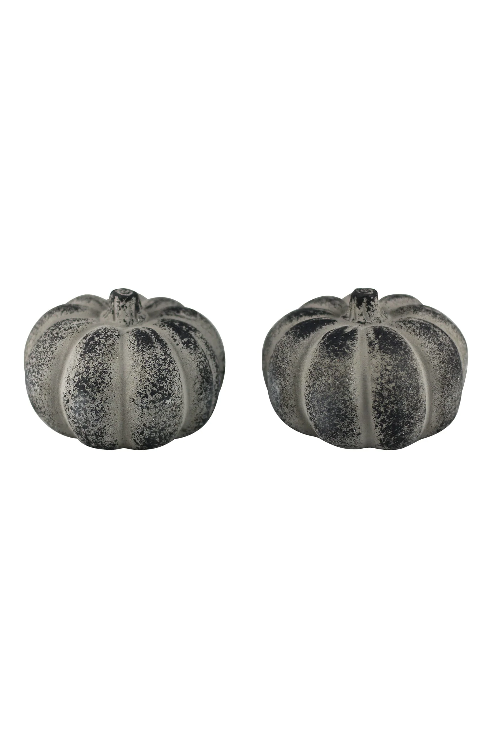 Black Stone Resin Pumpkin - Small 2Pc Set - Image 4