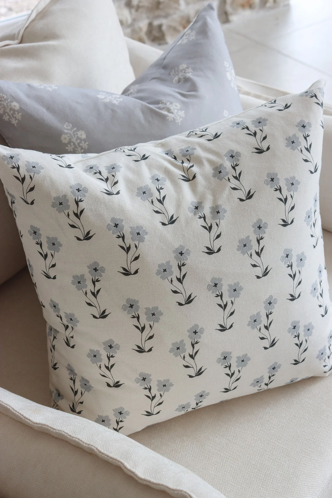 Bloom Blue Cushion Cover - Image 3