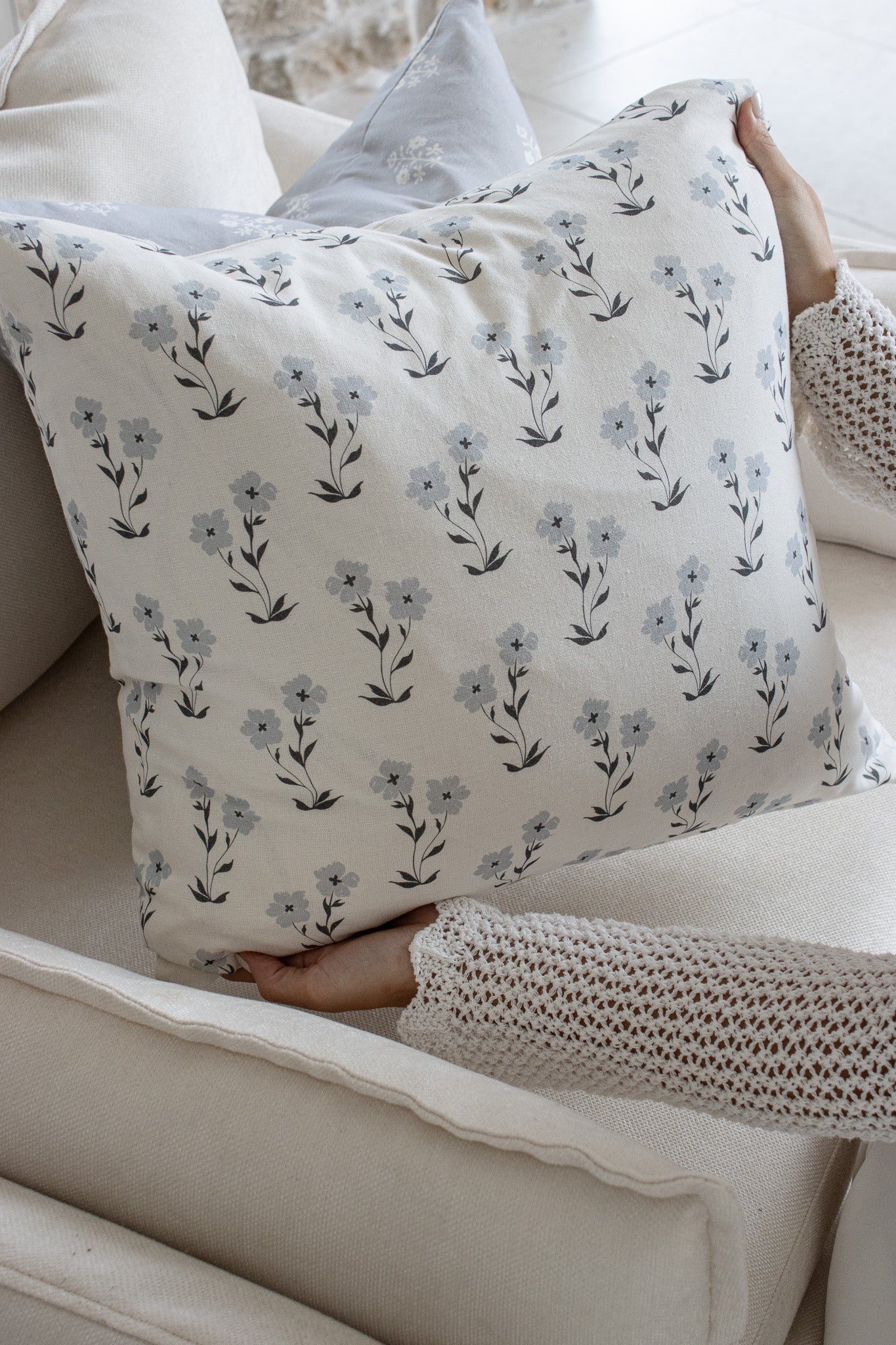 Bloom Blue Cushion Cover - Image 4