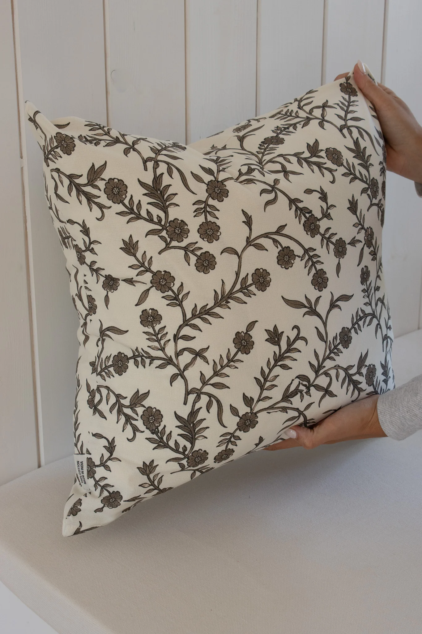 Brown Vine Cushion Cover - Image 3