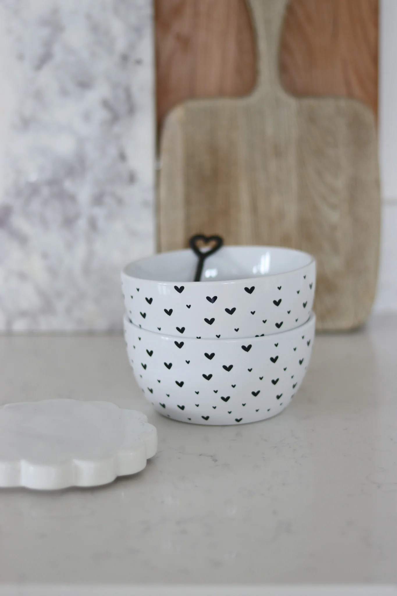 Ceramic Bowl Set – 2 Piece – Close Multi heart - Image 2