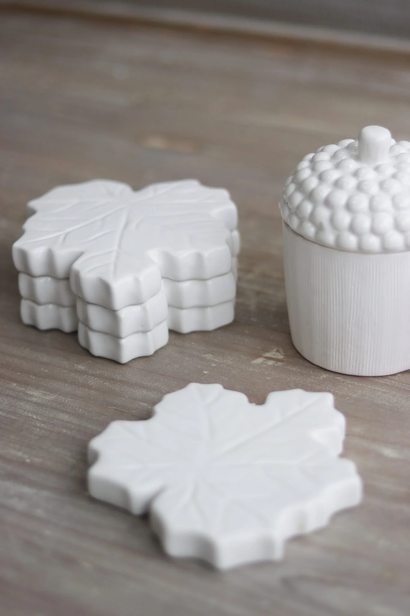 Ceramic Coasters Set - Autumn Leaves - Image 4