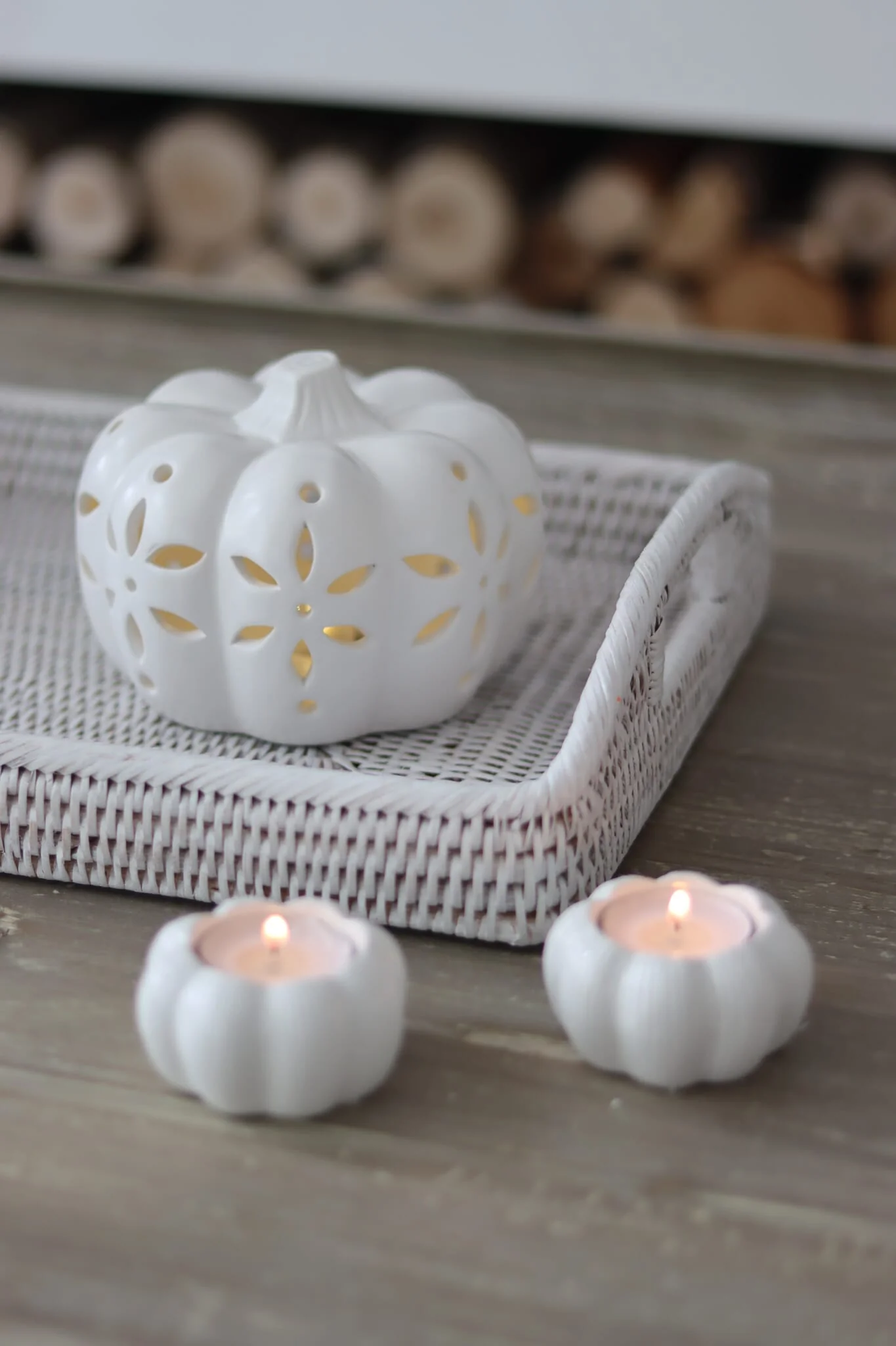 Ceramic Pumpkin LED - Large