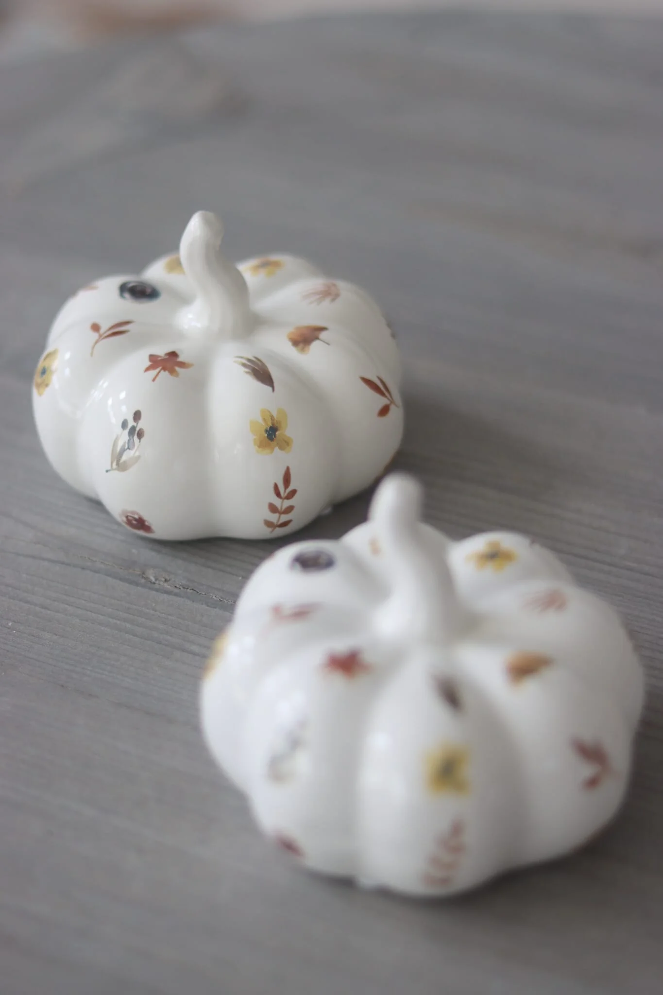 Ceramic Pumpkin Autumnal Pattern - Medium 2PC