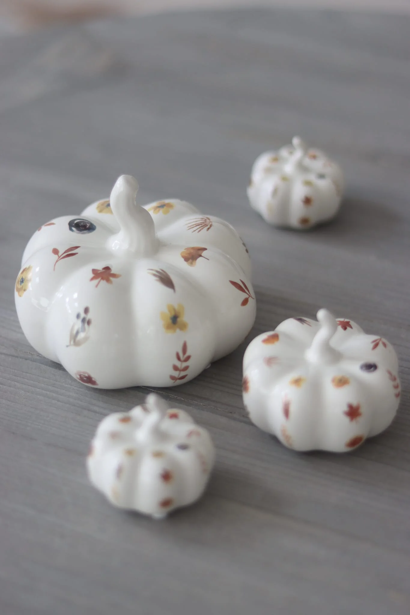 Ceramic Pumpkin Autumnal Pattern - Small 2PC - Image 3