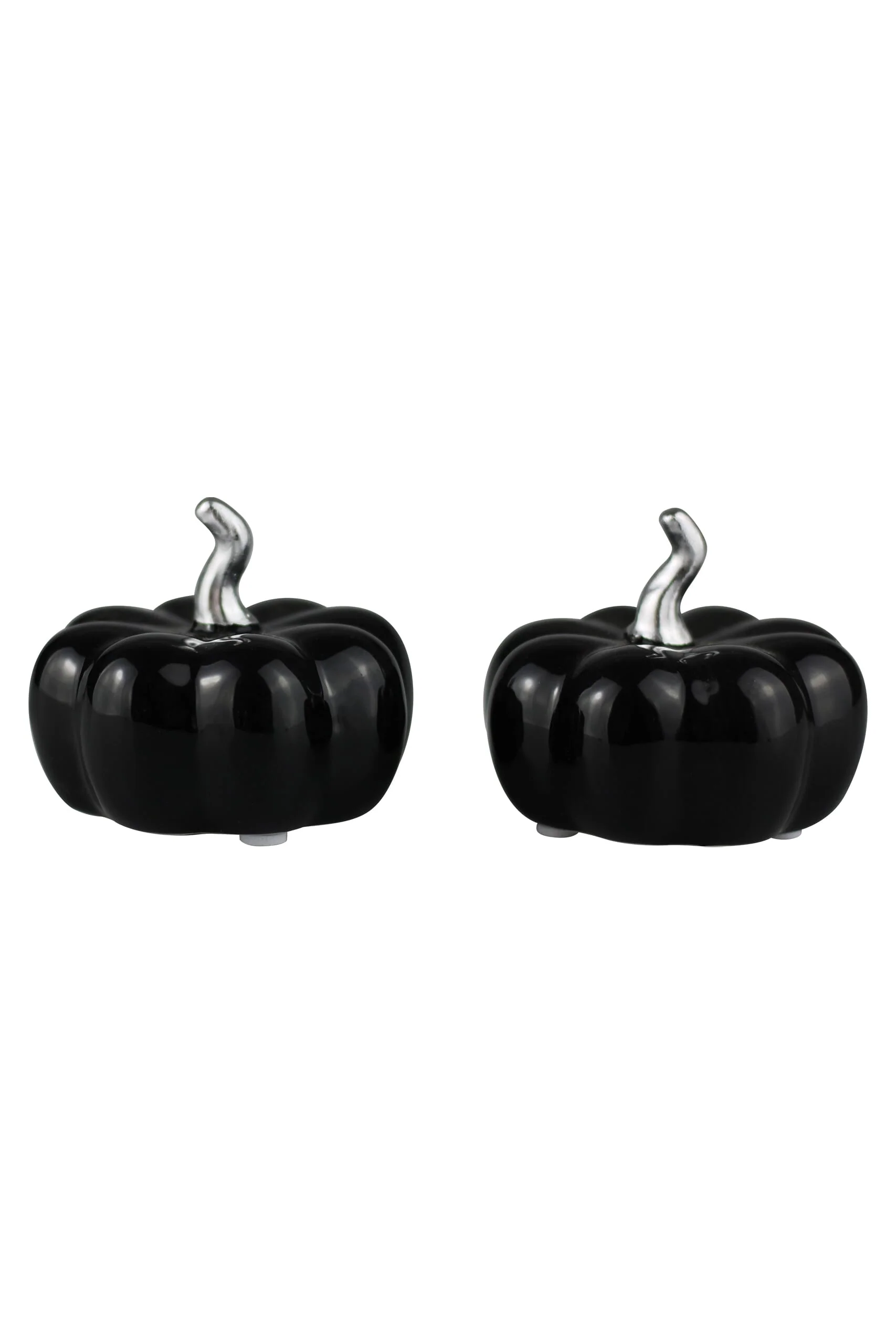 Ceramic Pumpkin Black - Medium 2 Pc Set - Image 2