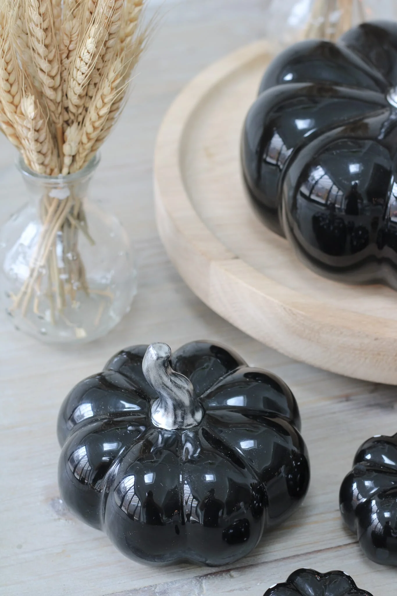 Ceramic Pumpkin Black - Tiny 4 Pc Set - Image 4