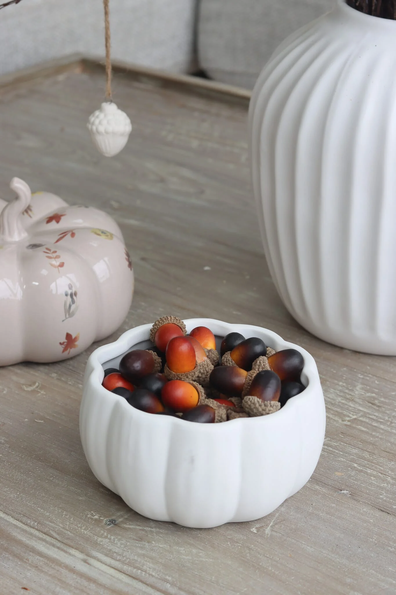 Ceramic Pumpkin Bowl - Matt White