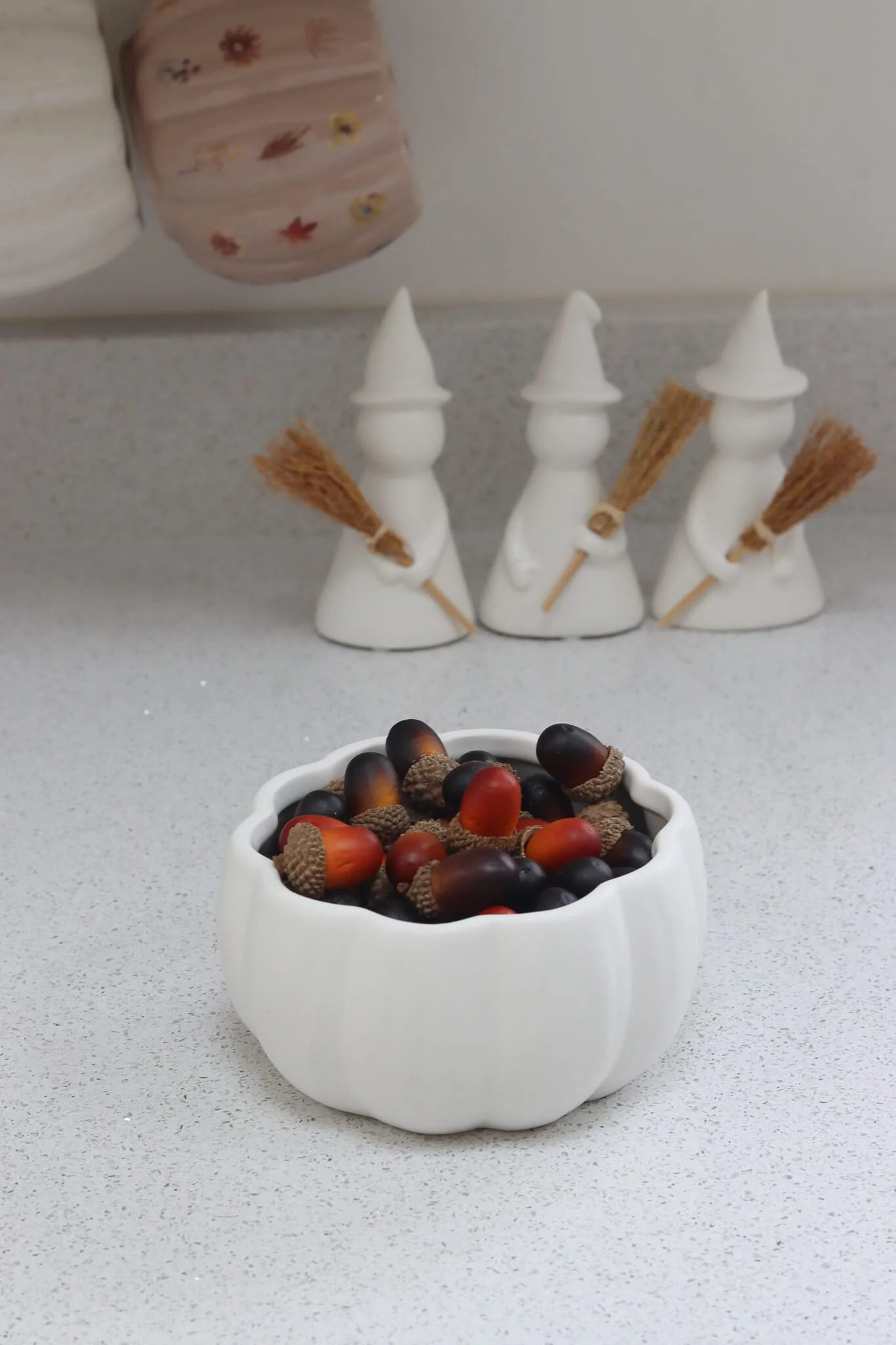 Ceramic Pumpkin Bowl - Matt White - Image 4