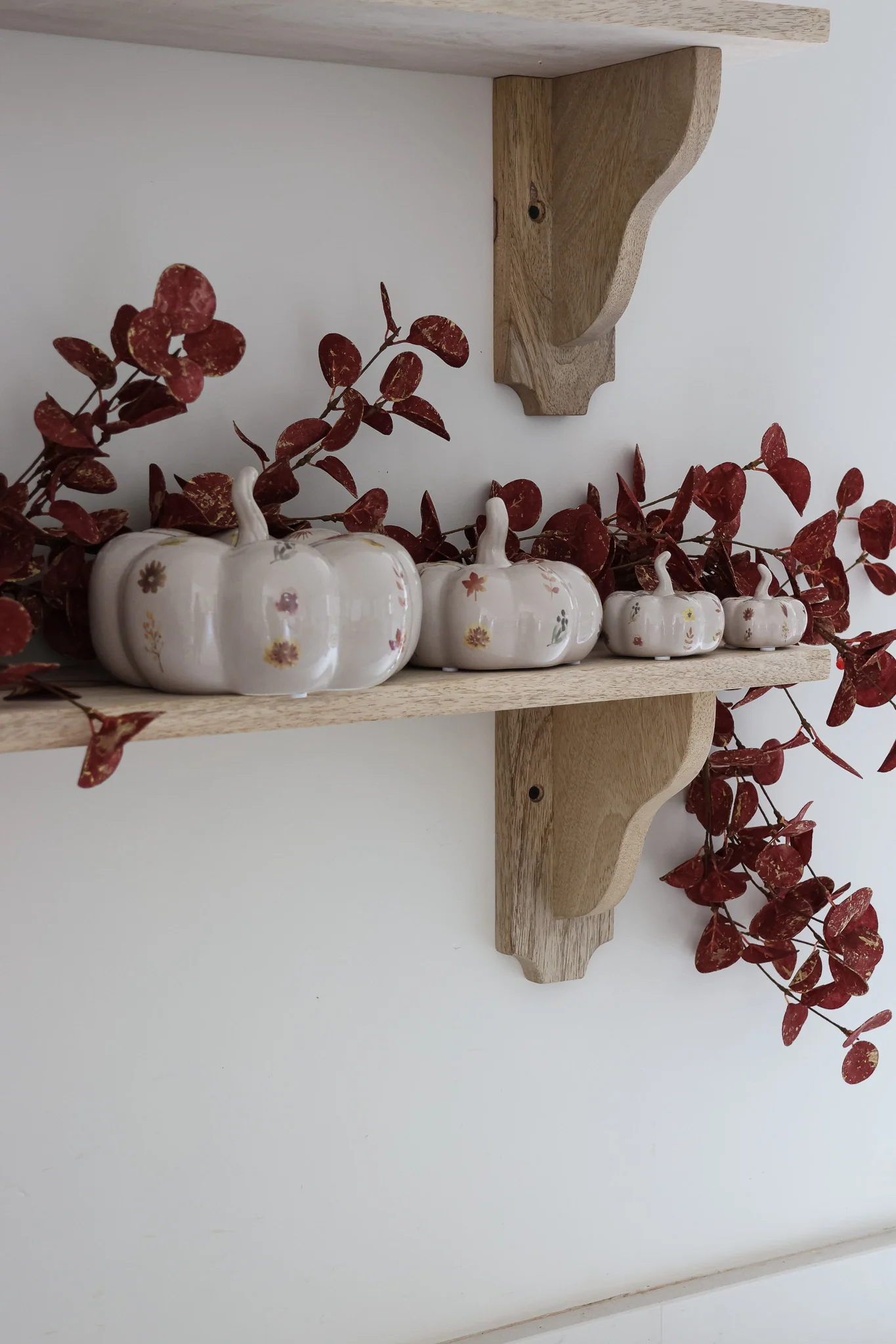 Ceramic Pumpkin Family - Autumn Floral - Image 3