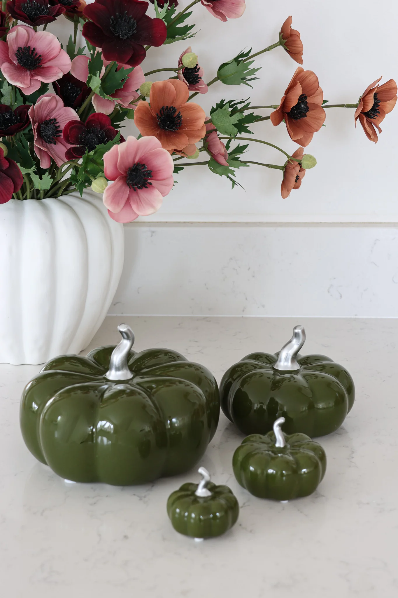 Ceramic Pumpkin Family - Autumnal Green - Image 2