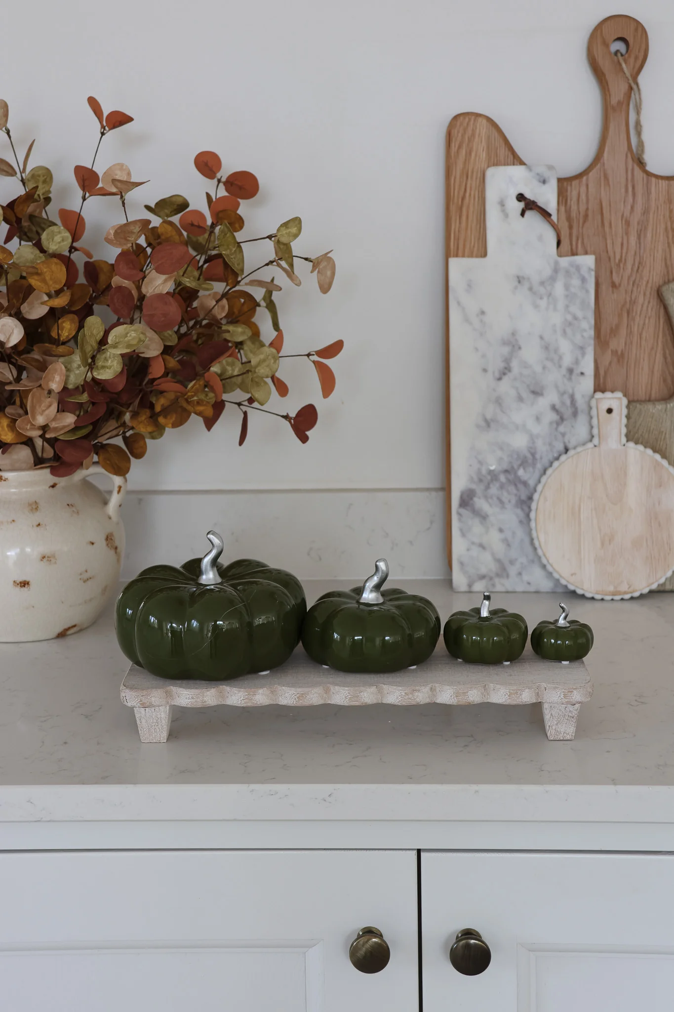 Ceramic Pumpkin Family - Autumnal Green - Image 3