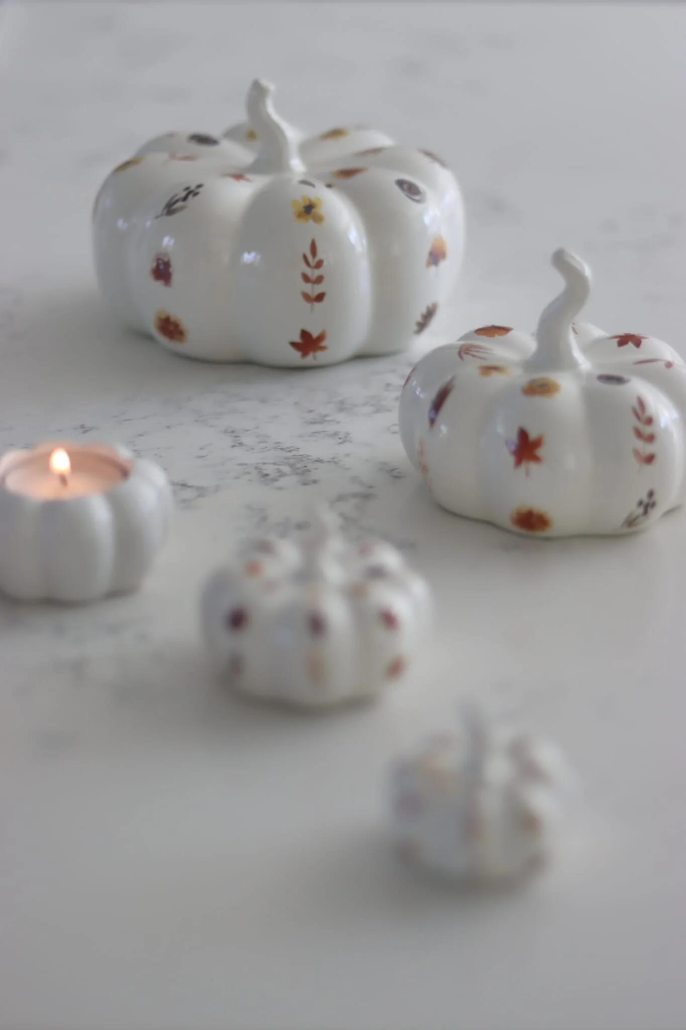 Ceramic Pumpkin Family - Autumnal Pattern - Image 4