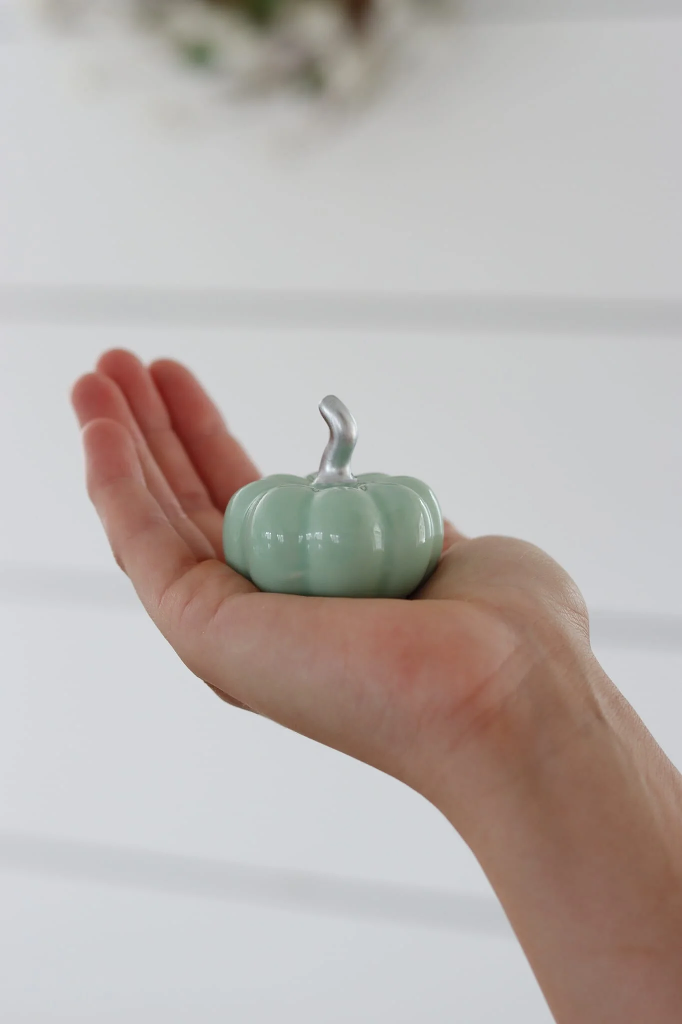 Ceramic Pumpkin Green - Tiny 4PC - Image 3