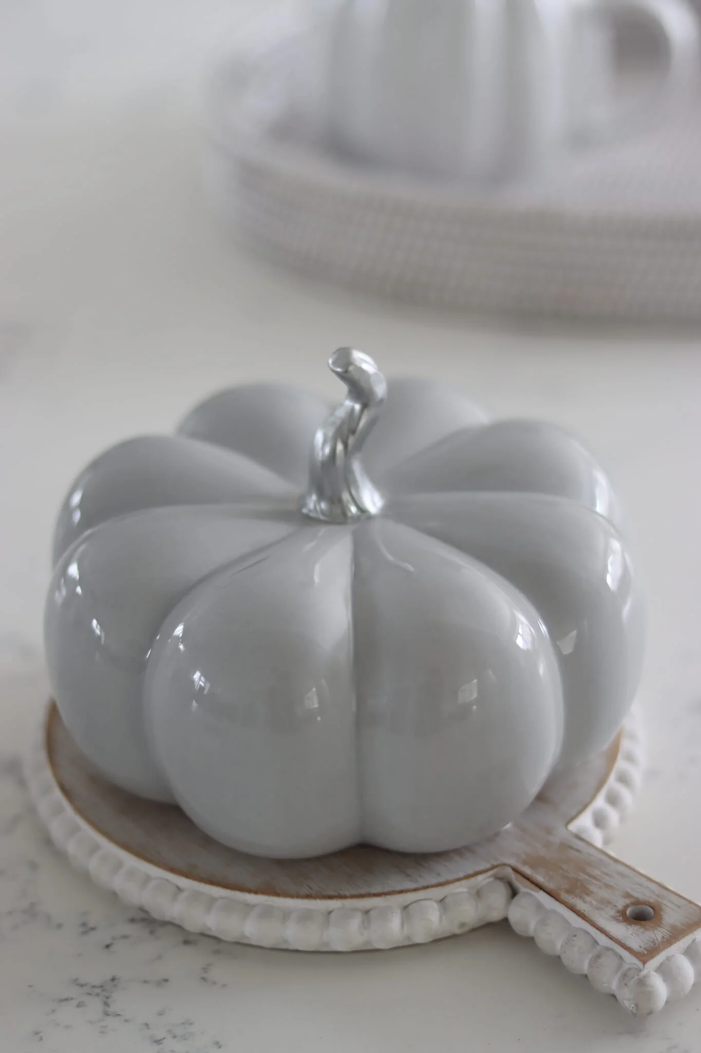Ceramic Pumpkin Grey - Large - Image 3
