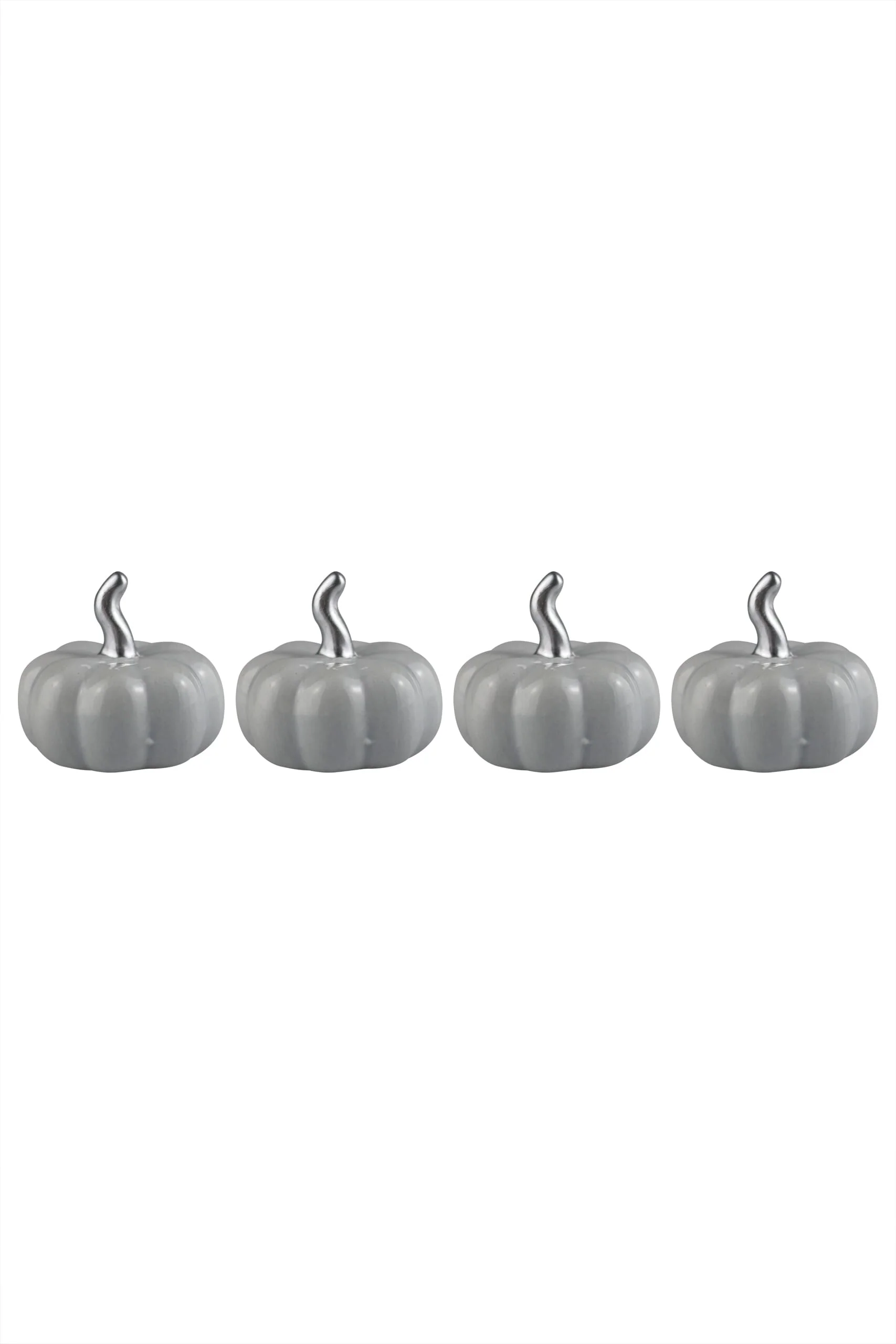 Ceramic Pumpkin Grey - Tiny 4PC - Image 2