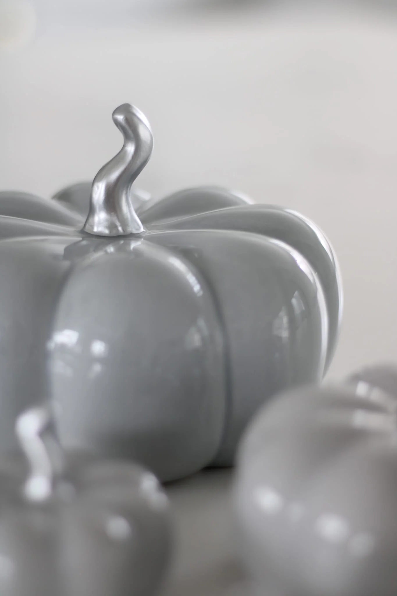 Ceramic Pumpkin Grey - Tiny 4PC - Image 6