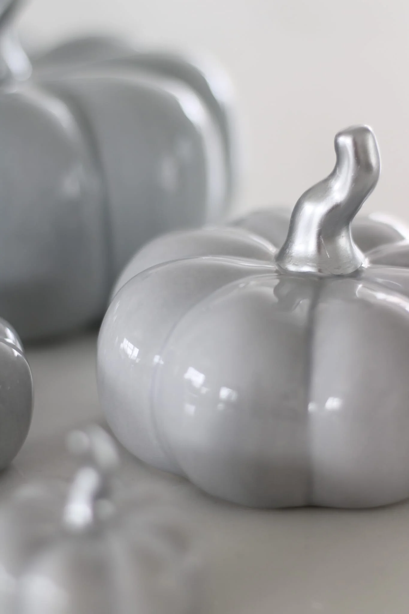 Ceramic Pumpkin Grey - Tiny 4PC - Image 7