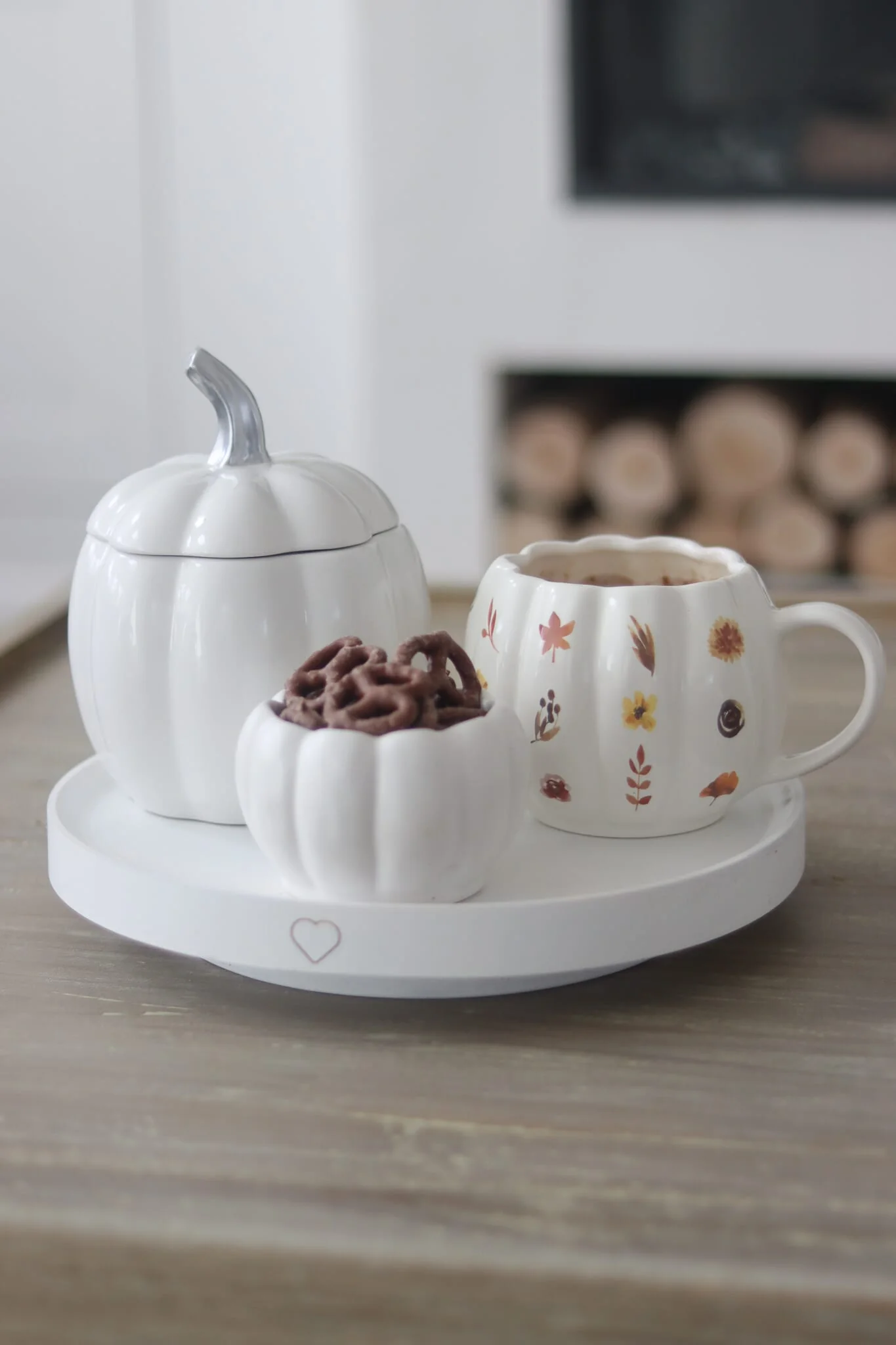 White Ceramic Pumpkin Jars - Bundle - Image 3
