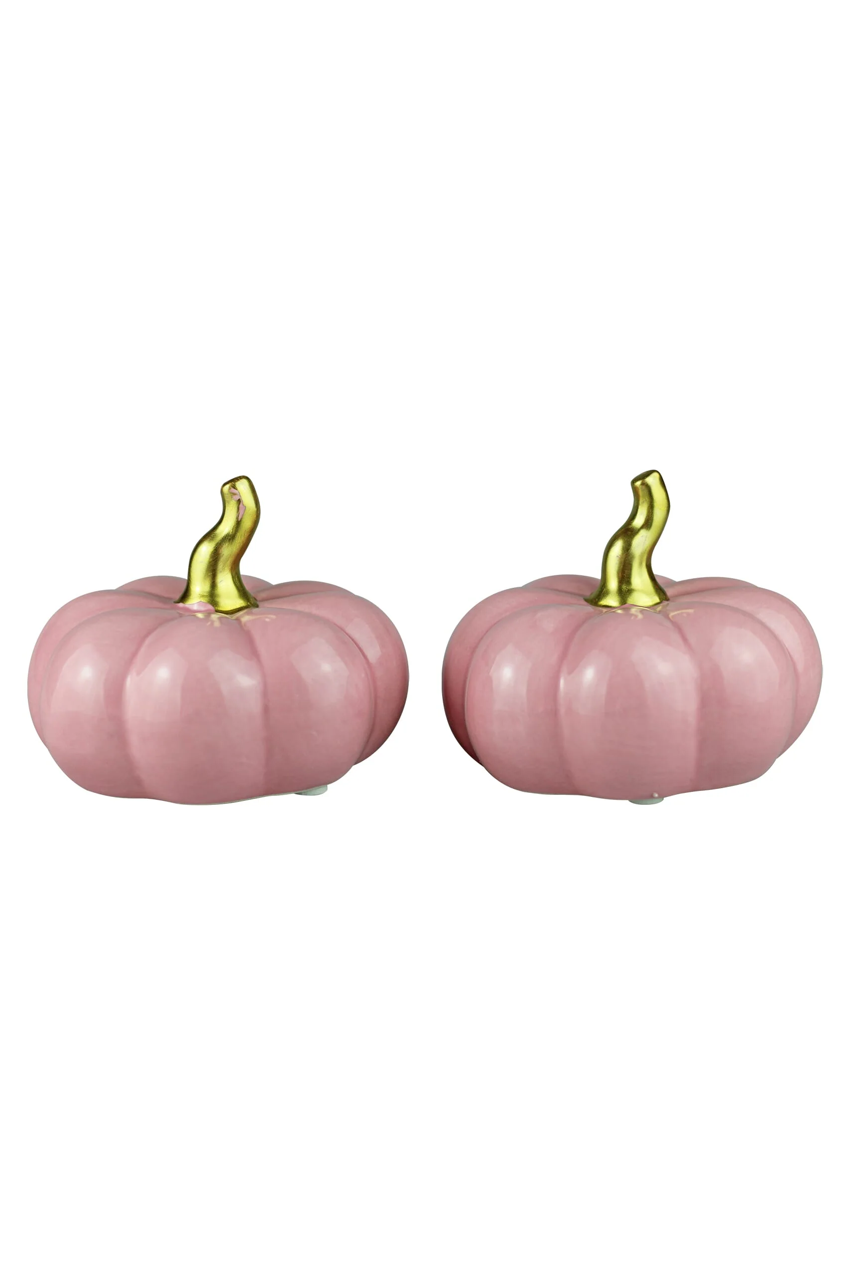 Ceramic Pumpkin Pink - Medium 2 Pc Set - Image 2