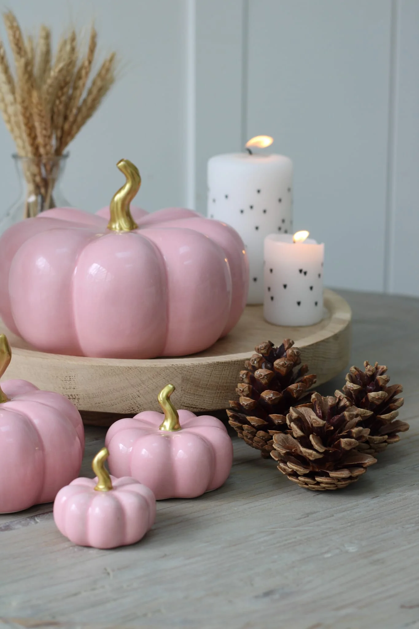 Ceramic Pumpkin Pink - Medium 2 Pc Set - Image 4