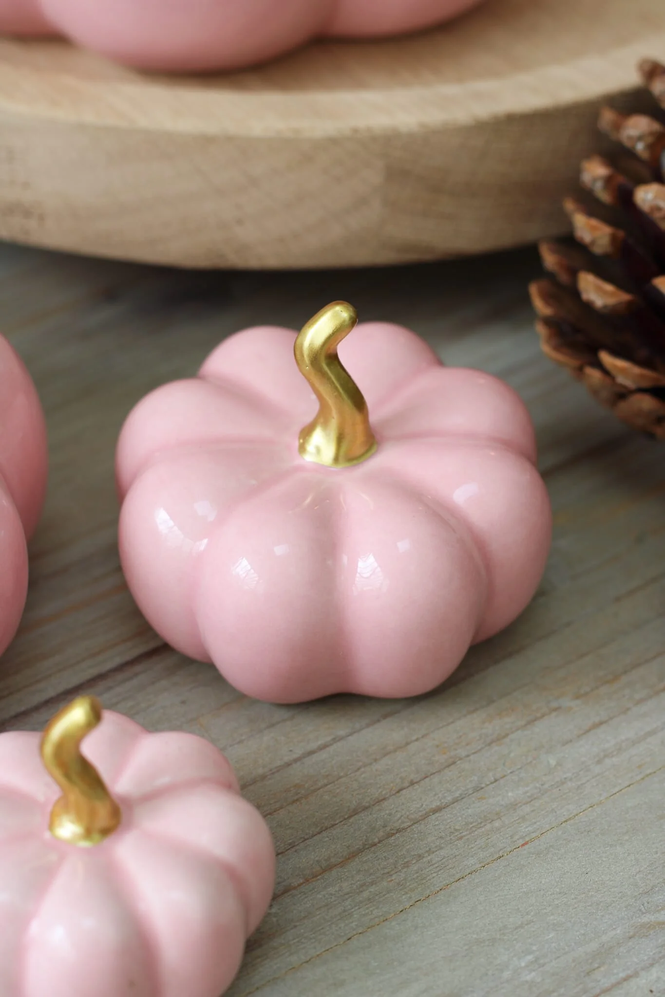 Ceramic Pumpkin Pink - Medium 2 Pc Set - Image 8