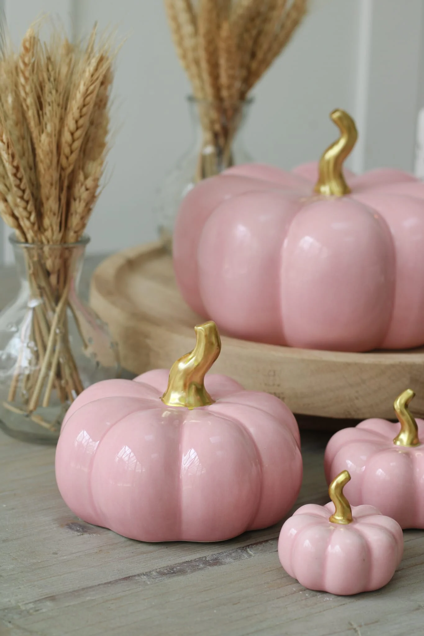 Ceramic Pumpkin Pink - Small 2 Pc Set - Image 11