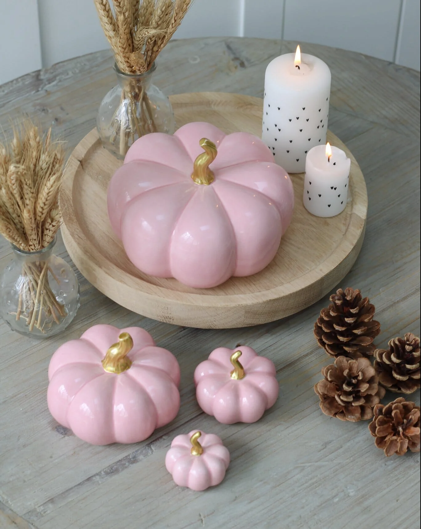 Ceramic Pumpkin Pink - Tiny 4 Pc Set - Image 10