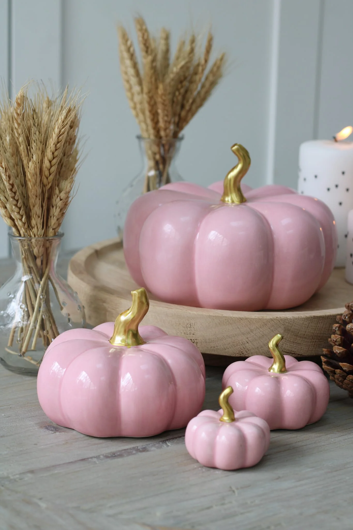 Ceramic Pumpkin Pink - Tiny 4 Pc Set - Image 13