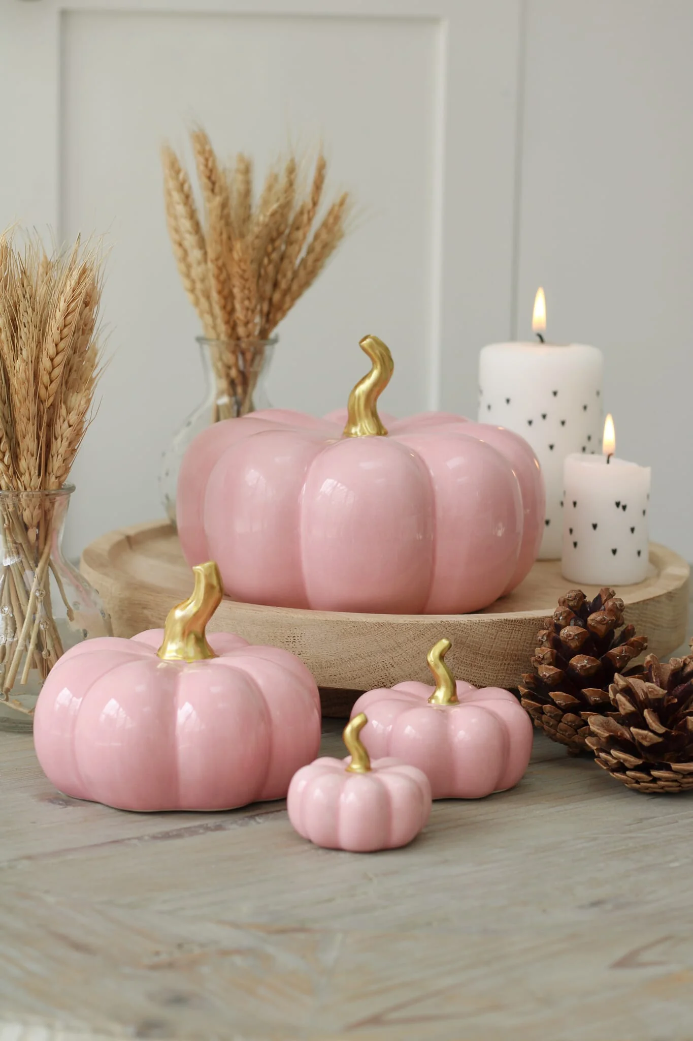 Ceramic Pumpkin Pink - Tiny 4 Pc Set - Image 4