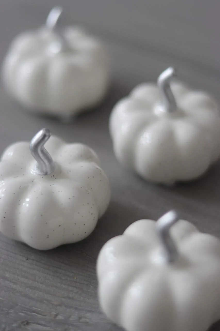 Ceramic Pumpkin Speckled - Tiny 4PC