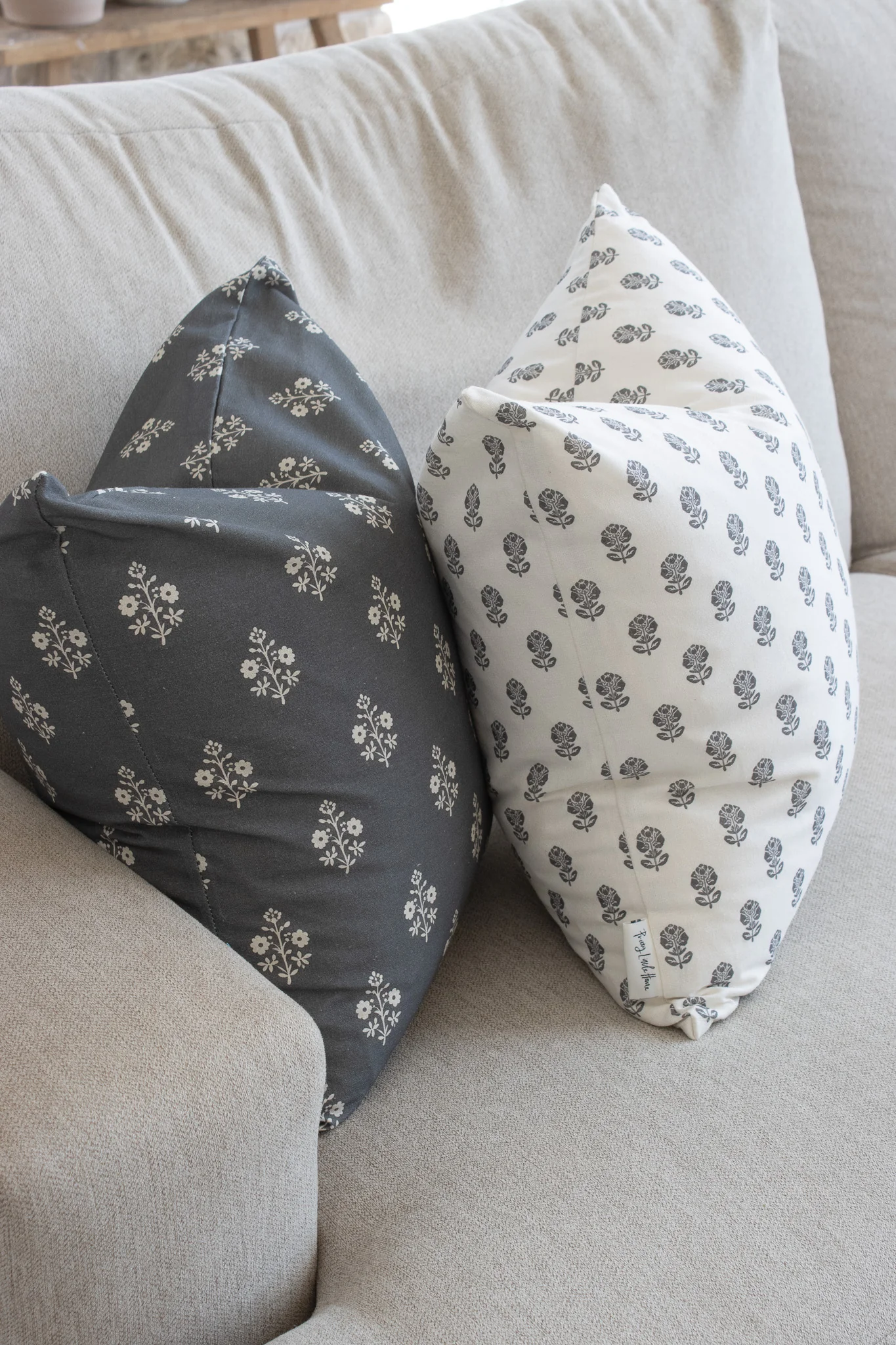 Charcoal English Garden Cushion Cover - Image 3