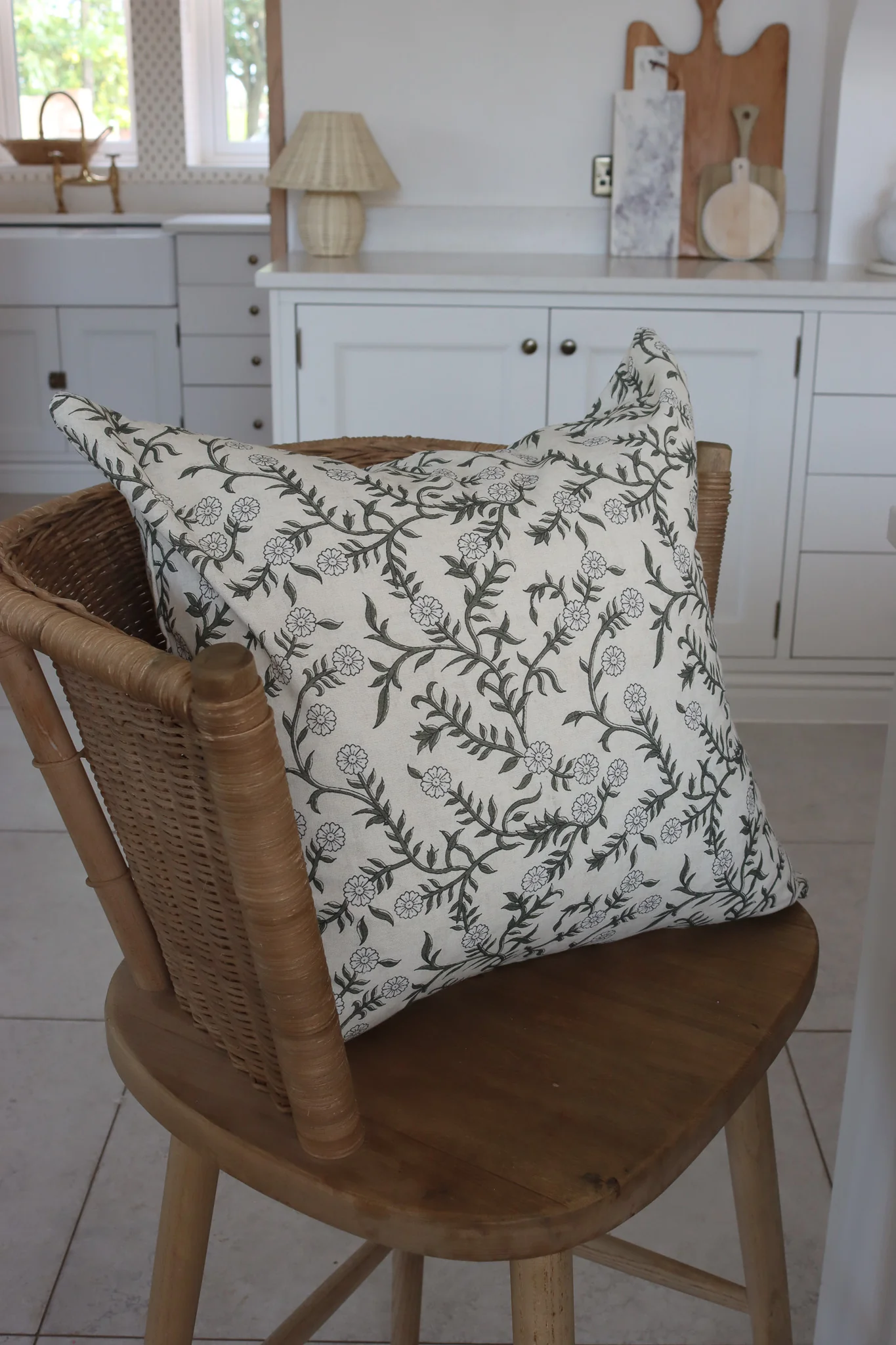 Green Vine Cushion Cover - Image 5