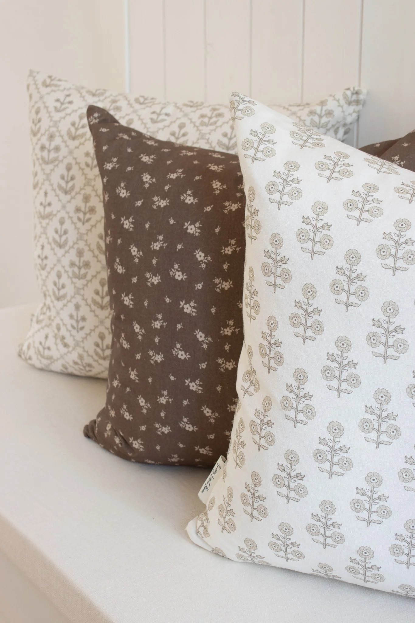 Ditsy Brown Floral Cushion Cover - Image 6