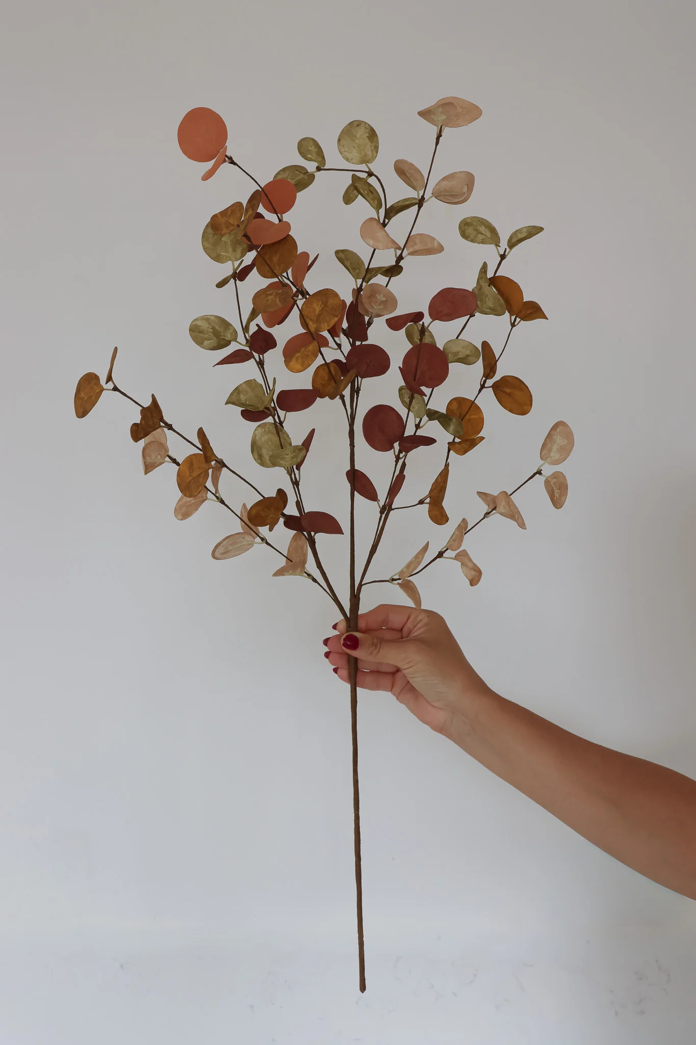 Faux Eucalyptus Spray - Rust - Image 3