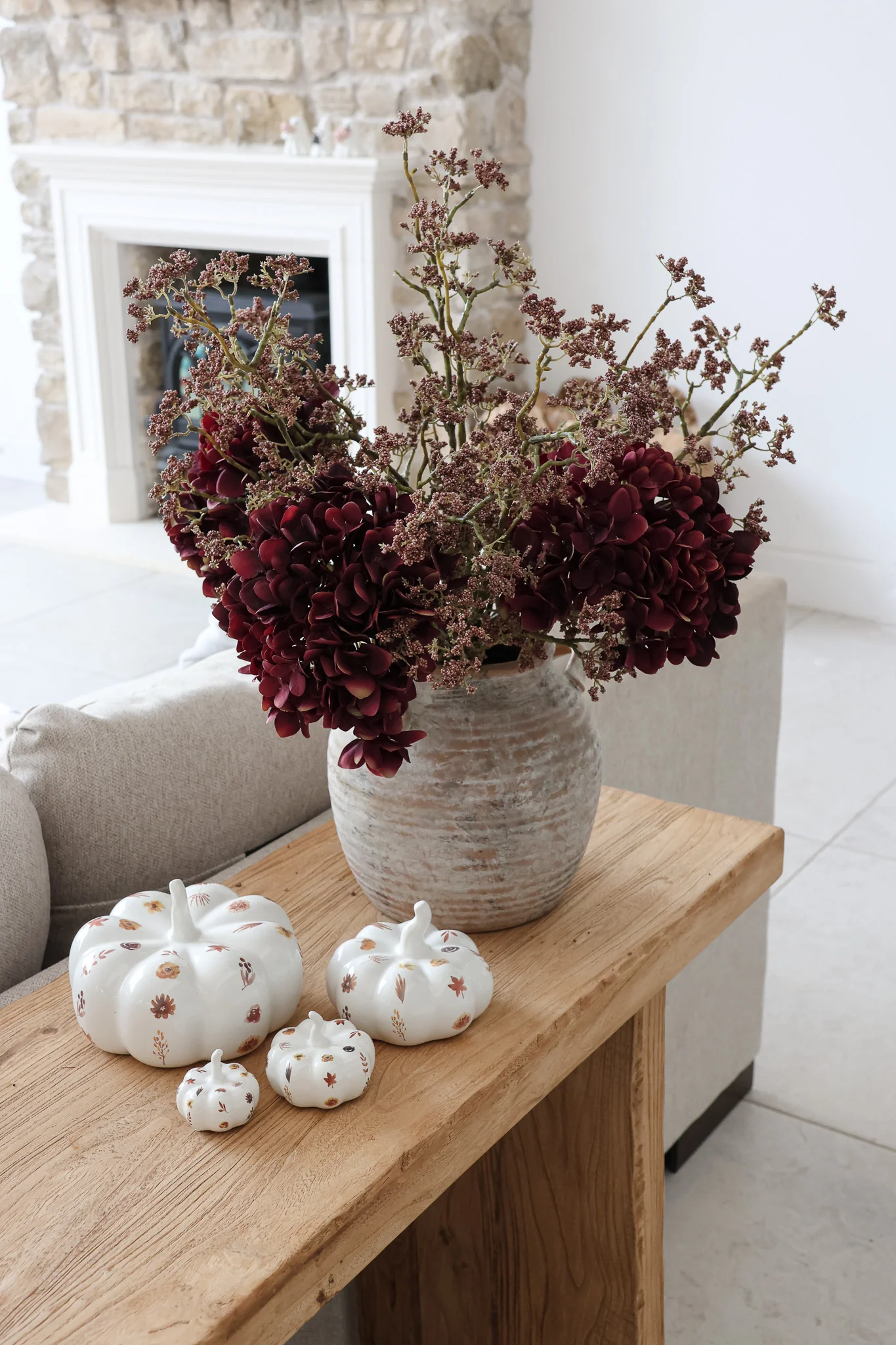 Faux Flowers - Blossom Spray - Brown - Image 7