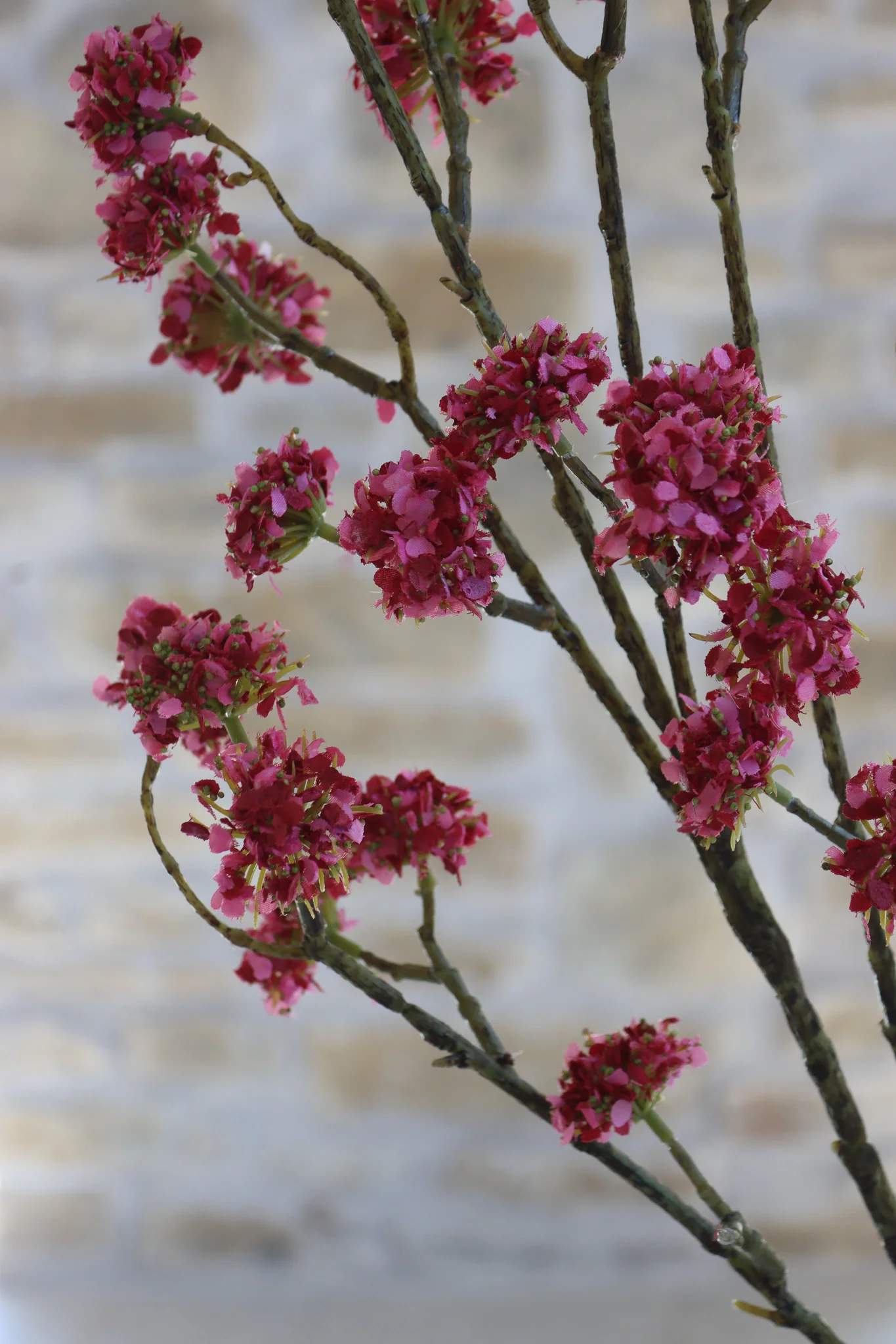 Faux Flowers - Buddleia Spray - Dark Pink - Image 3