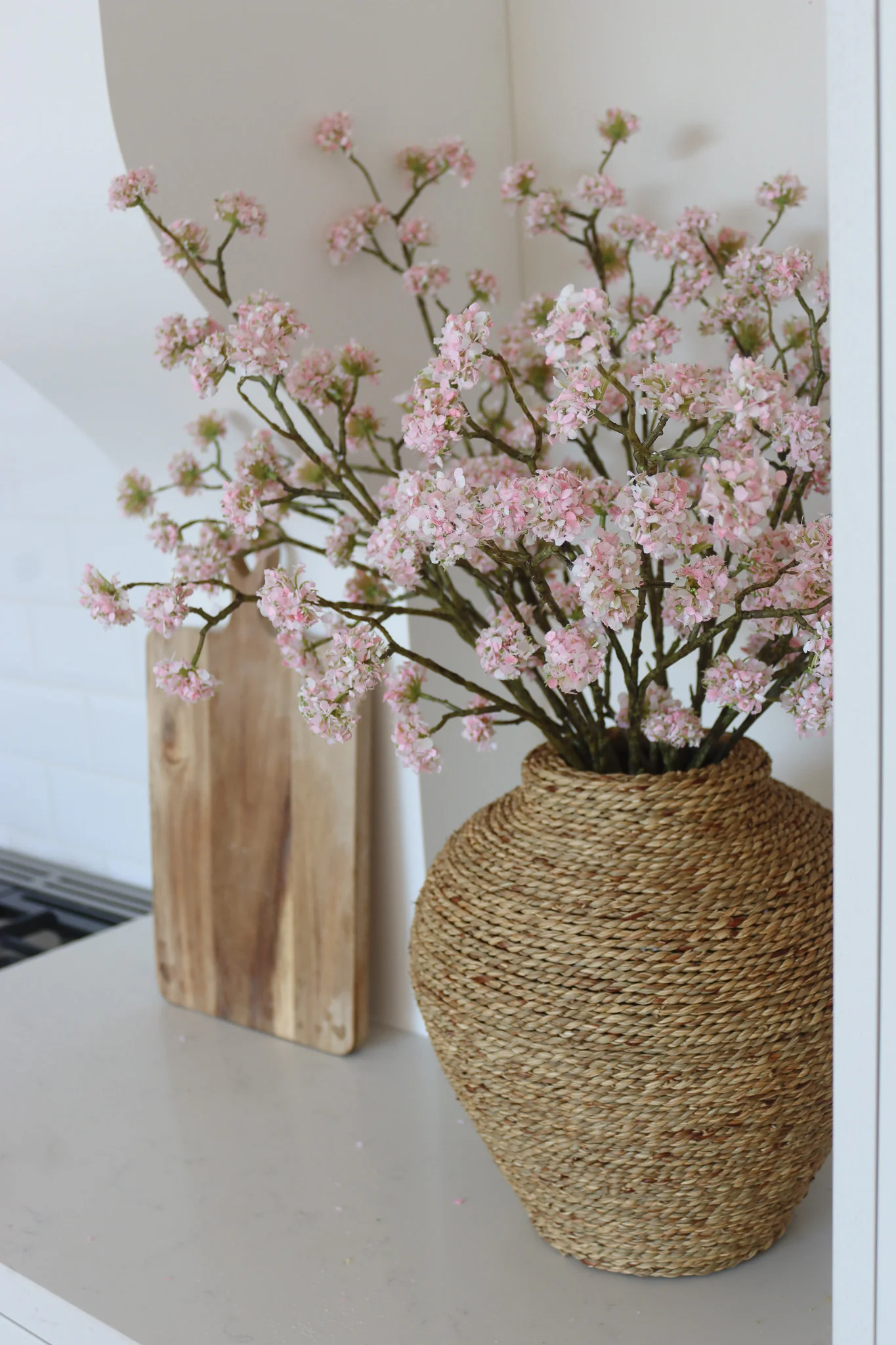 Faux Flowers - Buddleia Spray - Light Pink