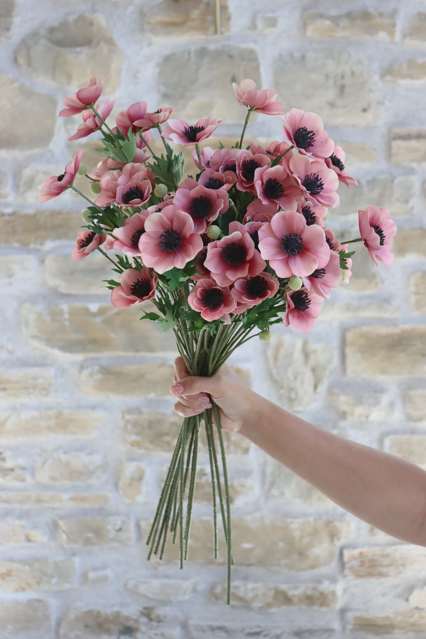 Faux Flowers - Anemone - Beauty Pink - Image 3