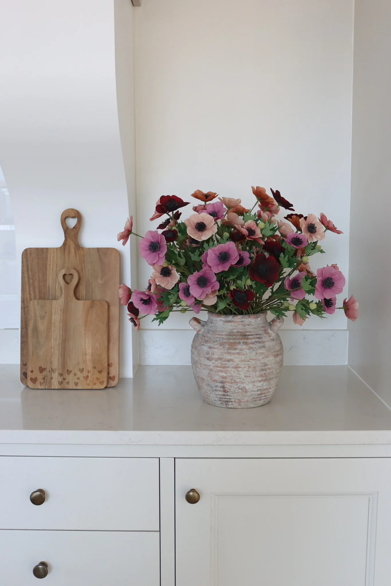 Faux Flowers - Anemone - Burgundy - Image 4