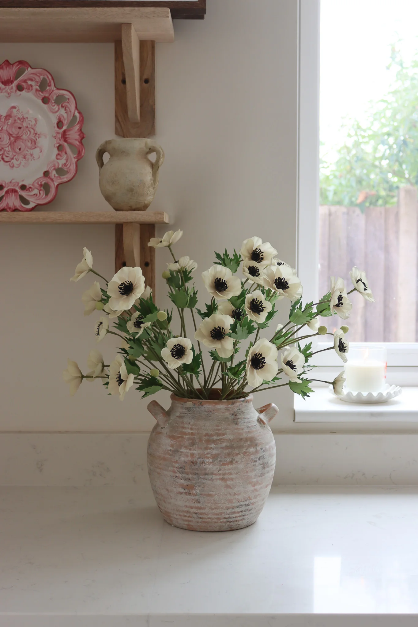 Faux Flowers - Anemone - Cream