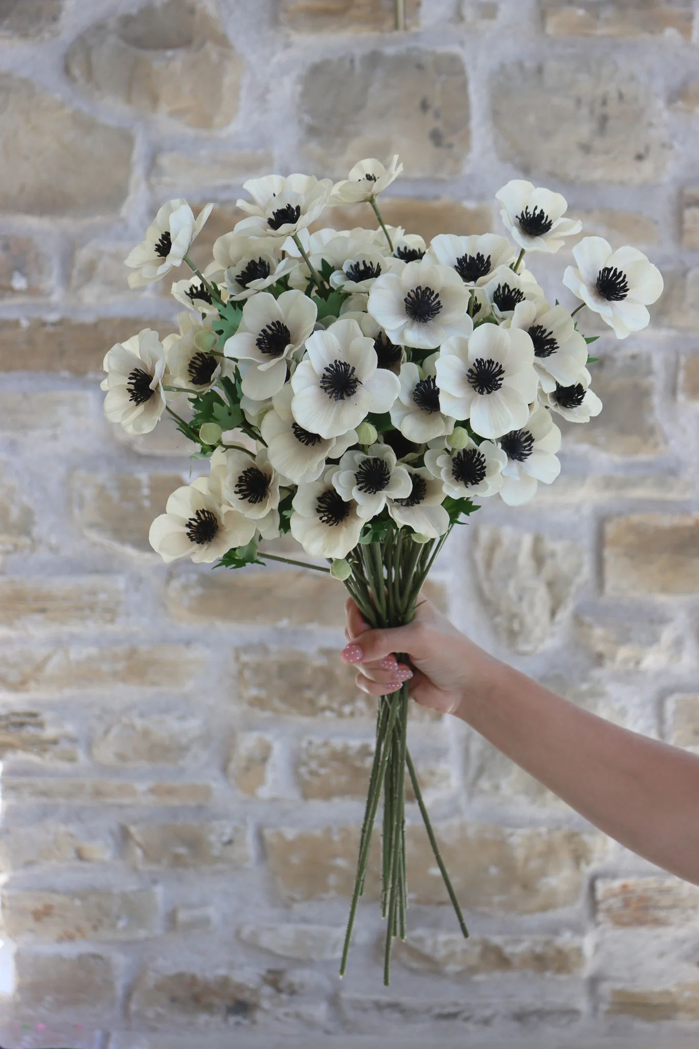 Faux Flowers - Anemone - Cream - Image 4