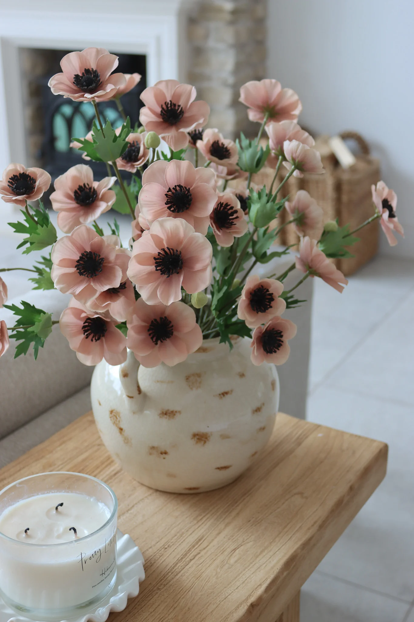 Faux Flowers - Anemone - Pink - Image 4