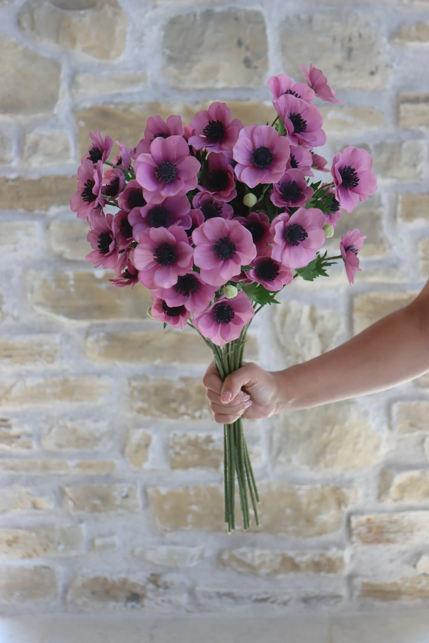 Faux Flowers - Anemone - Purple - Image 2