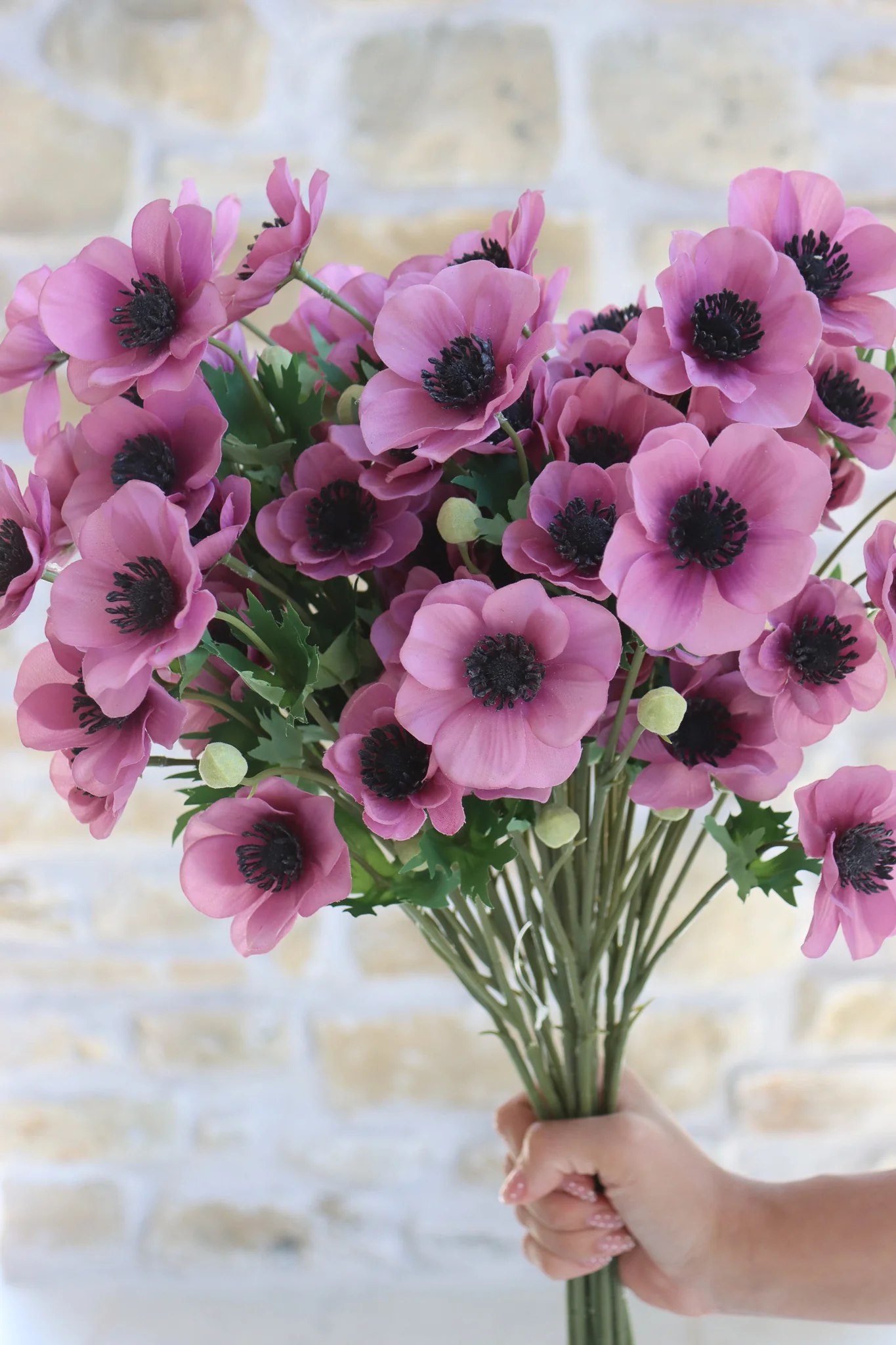 Faux Flowers - Anemone - Purple - Image 5