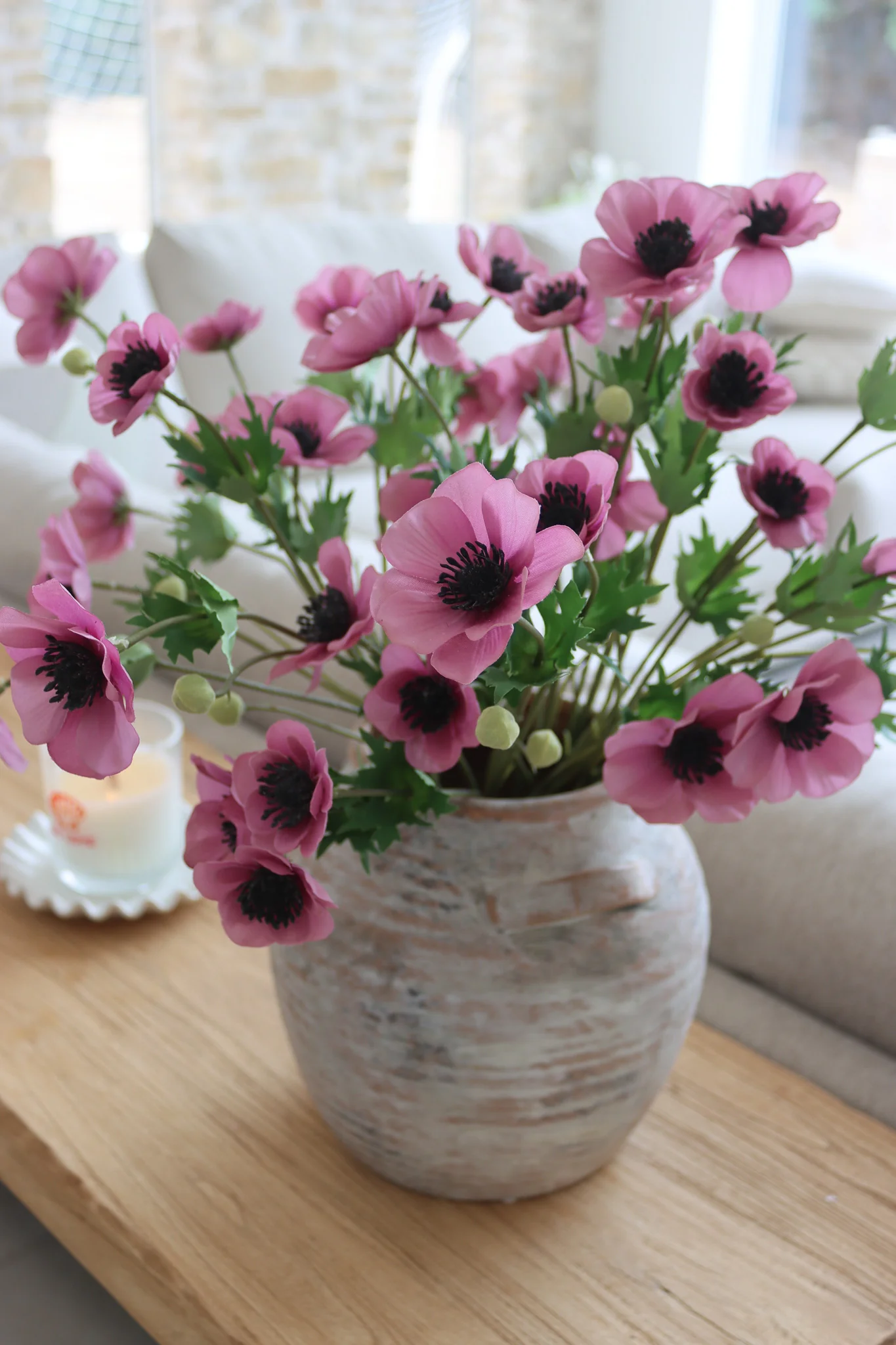 Faux Flowers - Anemone - Purple - Image 7