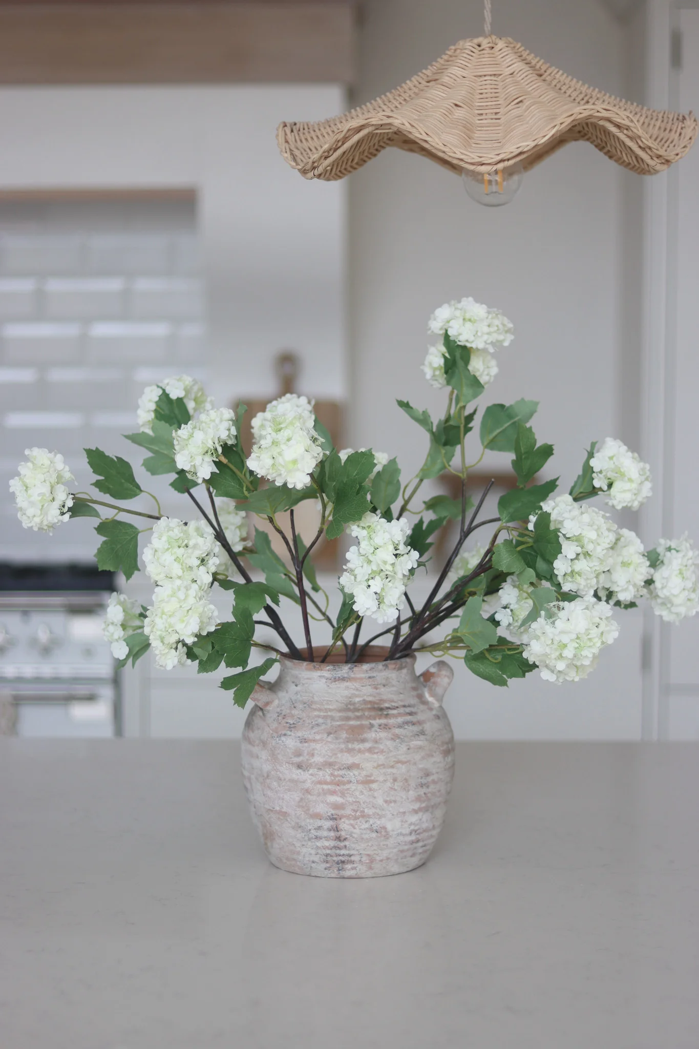 Faux Flowers  - White Viburnum - Image 3