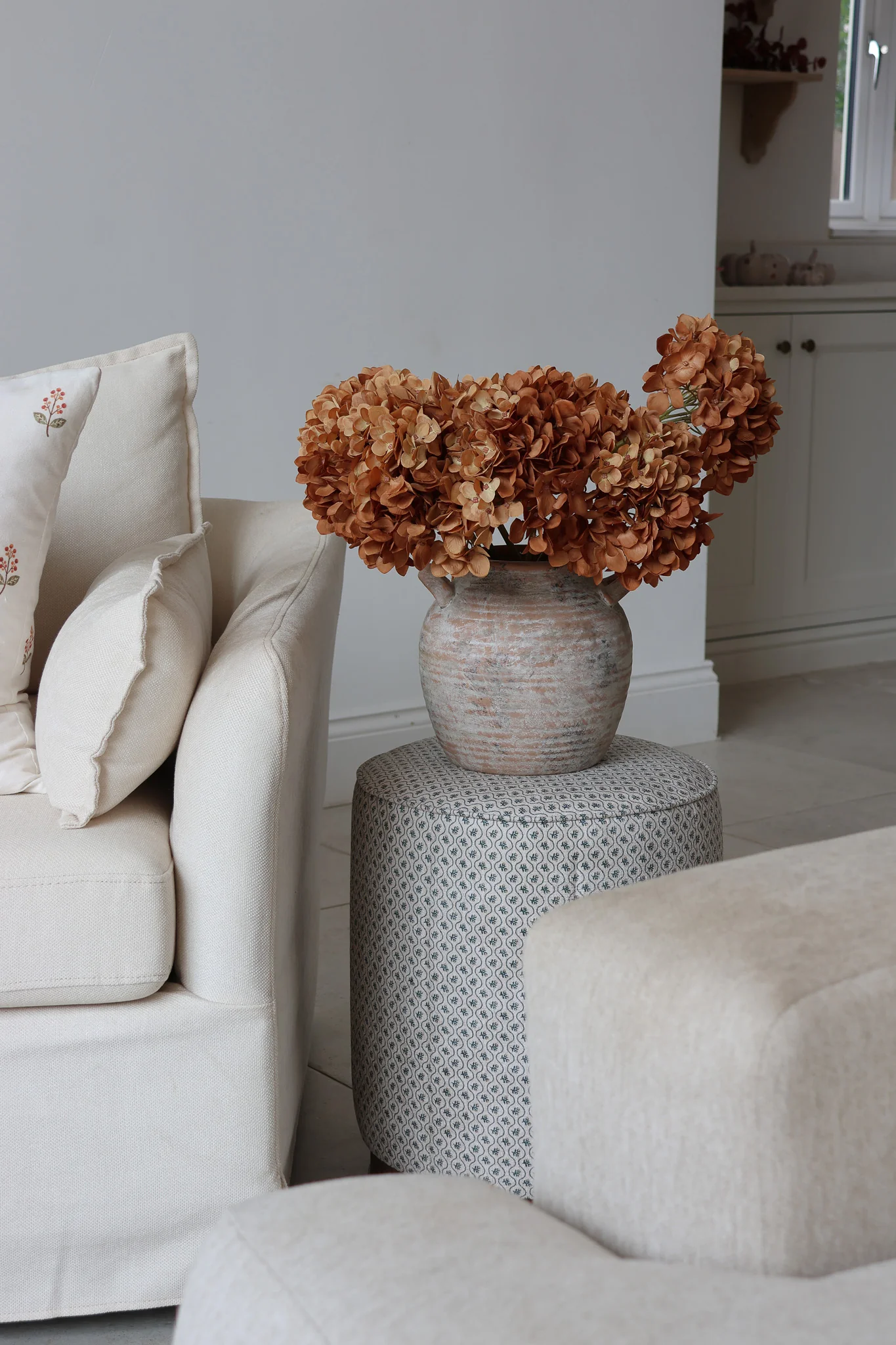 Faux Flowers - Hydrangea - Autumn Orange - Image 6
