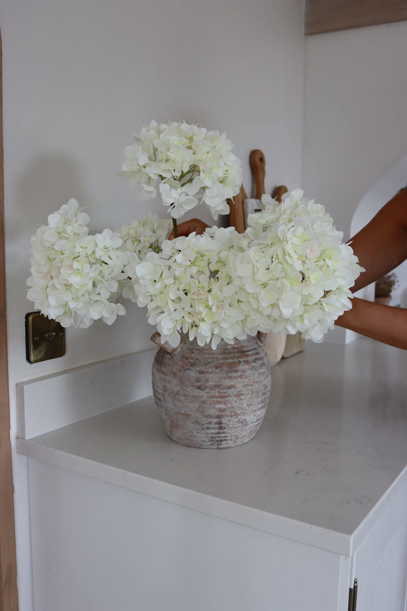 Faux Flowers - Hydrangea - White