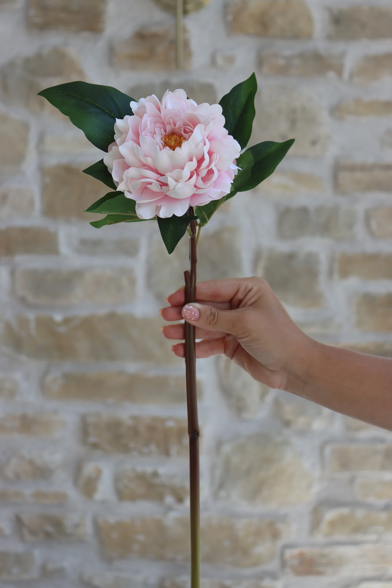Faux Flowers - Peony Spray - Pink - Image 2